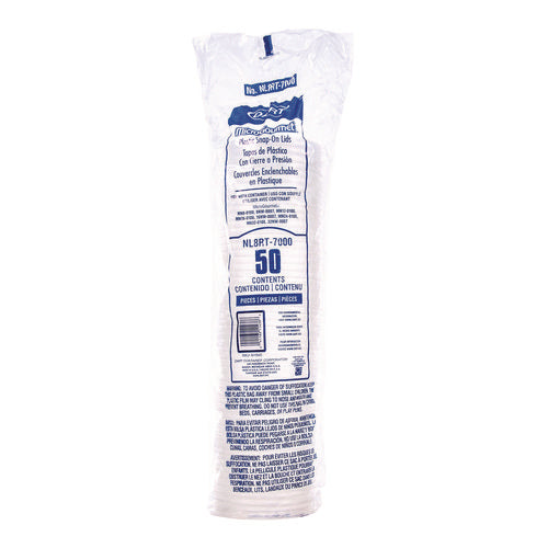 Image of Dart® NL8RT-7000 Conex Deli Container Lid, Clear, Plastic, 500/Carton