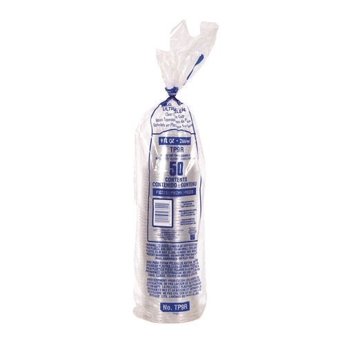 Image of SOLO® TP9R Ultra Clear PET Cups, Squat, 9 oz, Plastic, 50/Bag, 20 Bags/Carton