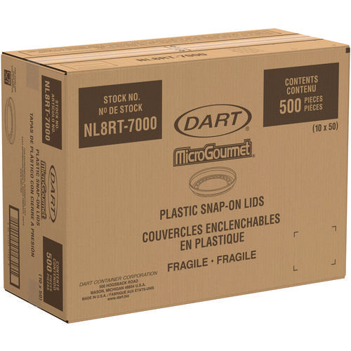 Image of Dart® NL8RT-7000 Conex Deli Container Lid, Clear, Plastic, 500/Carton