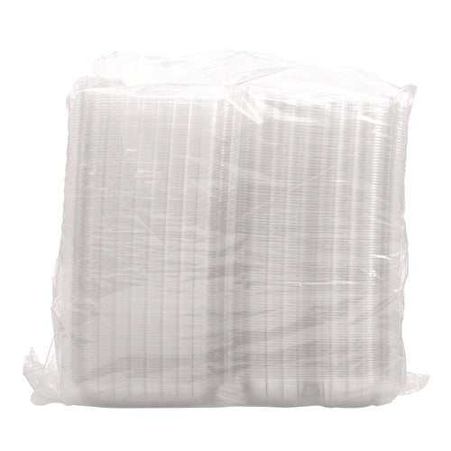 Image of Dart® C90PST3 ClearSeal Hinged-Lid Plastic Containers, 8.25 x 8.25 x 3, Clear, Plastic, 125/Pack, 2 Packs/Carton