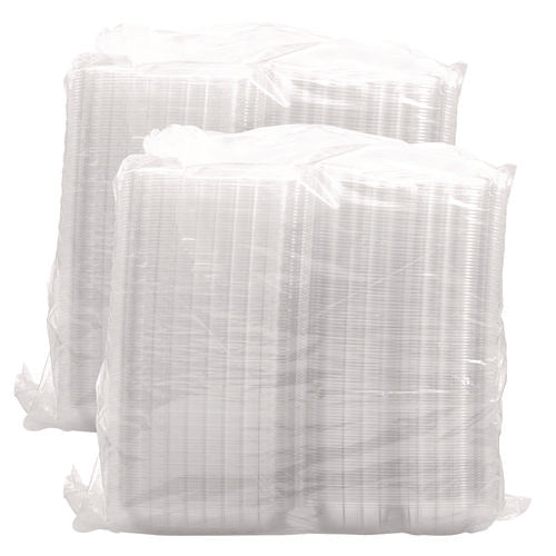 Image of Dart® C90PST3 ClearSeal Hinged-Lid Plastic Containers, 8.25 x 8.25 x 3, Clear, Plastic, 125/Pack, 2 Packs/Carton