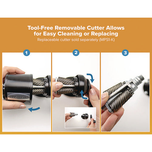 Image of Bostitch® MPS1-BLK Metal Manual Pencil Sharpener, Manually-Powered, 5.44" x 2.69" x 4.33", Black