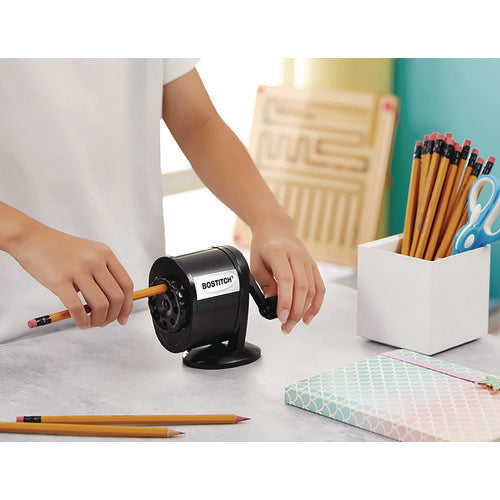 Image of Bostitch® MPS1-BLK Metal Manual Pencil Sharpener, Manually-Powered, 5.44" x 2.69" x 4.33", Black