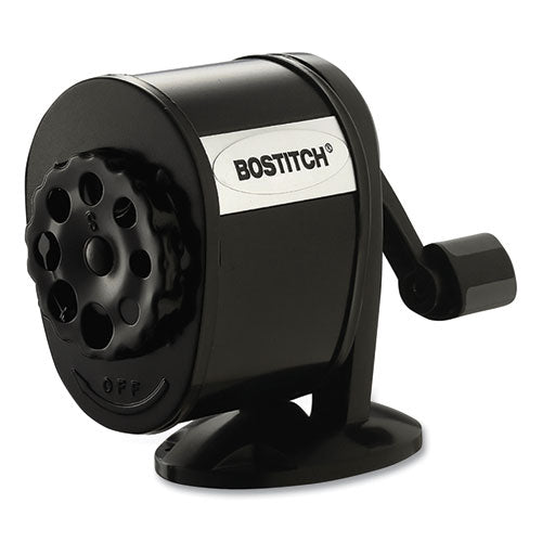 Image of Bostitch® MPS1-BLK Metal Manual Pencil Sharpener, Manually-Powered, 5.44" x 2.69" x 4.33", Black