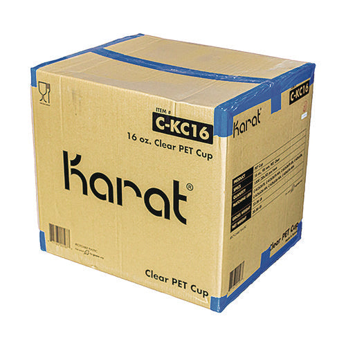 Image of Karat® C-KC16 PET Plastic Cups, 16 oz, Clear, 1,000/Carton