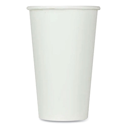 Image of Karat® C-KCP16W Double Poly Paper Cold Cups, 16 oz, White, 1,000/Carton