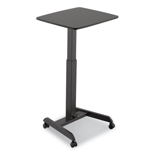 Image of Kantek Mobile Sit-to-Stand Desk, 23.5 x 20.5 x 29.75 to 44.25, Black