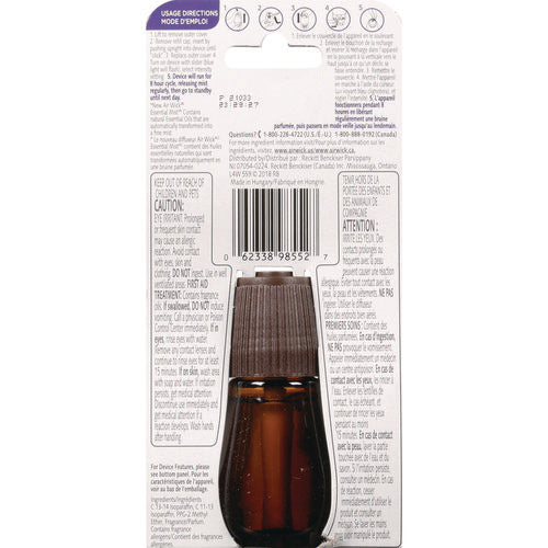 Image of Air Wick® 62338-98552 Essential Mist Refill, Lavender And Almond Blossom, 0.67 Oz Bottle, 6/carton