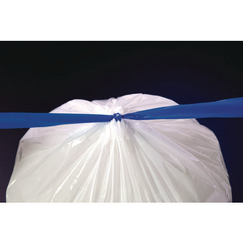 Image of BlueCollar N4828EW RC1 Drawstring Trash Bags, Drawstring, 13 gal, 24" x 28", White, 40 Bags/Roll, 2 Rolls/Box