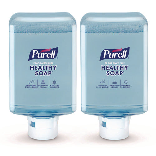 Image of PURELL® 8385-02 HEALTHY SOAP with CLEAN RELEASE Technology Refill, For ES10 Dispensers, Fragrance-Free, 1,200 mL, 2/Carton