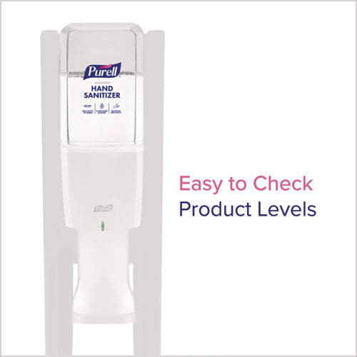 Image of PURELL® 8210-DS ES10 Dispenser Floor Stand with Automatic Hand Sanitizer Dispenser, 15.56 x 11.75 x 51.82, White