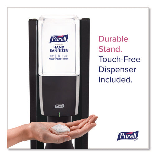 Image of PURELL® 8214-DS ES10 Dispenser Floor Stand with Automatic Hand Sanitizer Dispenser, 15.56 x 11.75 x 51.82, Graphite