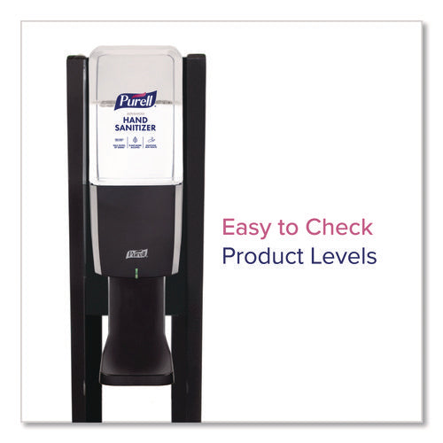 Image of PURELL® 8214-DS ES10 Dispenser Floor Stand with Automatic Hand Sanitizer Dispenser, 15.56 x 11.75 x 51.82, Graphite