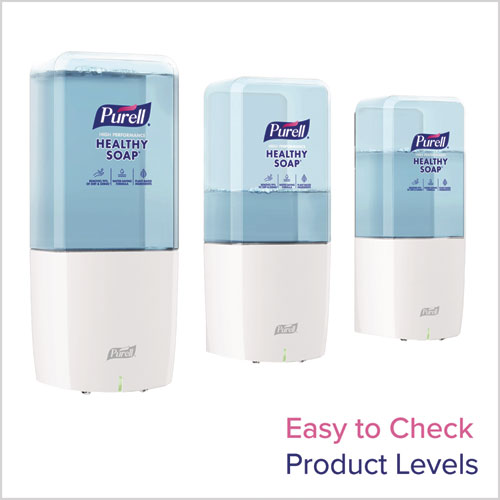 Image of PURELL® 8330-E1 ES10 Automatic Hand Soap Dispenser, 1,200 mL, 4.33 x 3.96 x 10.31, White