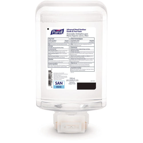 Image of PURELL® 8351-02 Advanced Hand Sanitizer Fragrance Free Foam, For ES10 Automatic Dispensers, 1,200 mL Refill, Fragrance-Free, 2/Carton