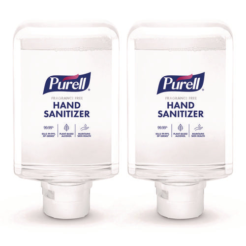 Image of PURELL® 8351-02 Advanced Hand Sanitizer Fragrance Free Foam, For ES10 Automatic Dispensers, 1,200 mL Refill, Fragrance-Free, 2/Carton