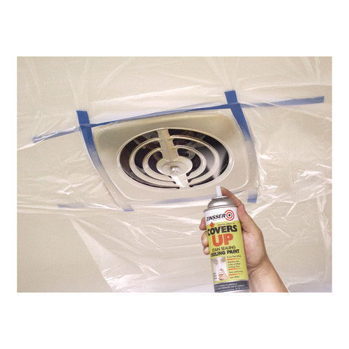 Image of Zinsser® 3688CT Covers Up Ceiling Paint and Primer, Interior, Flat White, 13 oz Aerosol Can, 6/Carton