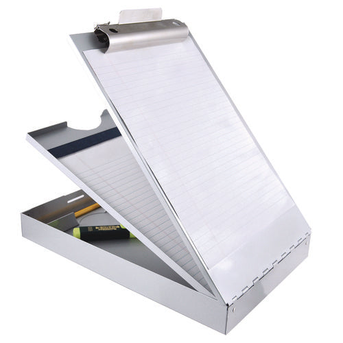 Image of Saunders 21017 Cruiser Mate Aluminum Storage Clipboard, 1.5" Clip Capacity, Holds 8.5 x 11 Sheets, Silver