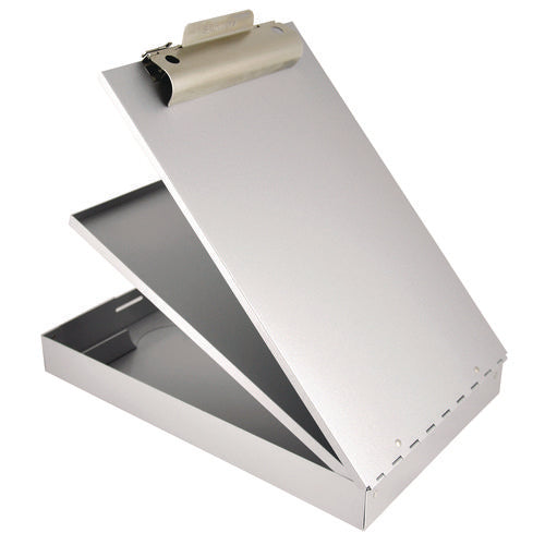 Image of Saunders 21017 Cruiser Mate Aluminum Storage Clipboard, 1.5" Clip Capacity, Holds 8.5 x 11 Sheets, Silver