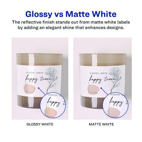 Image of Avery® 06526 Glossy White Easy Peel Mailing Labels W/ Sure Feed Technology, Laser Printers, 1 X 2.63, White, 30/sheet, 25 Sheets/pack