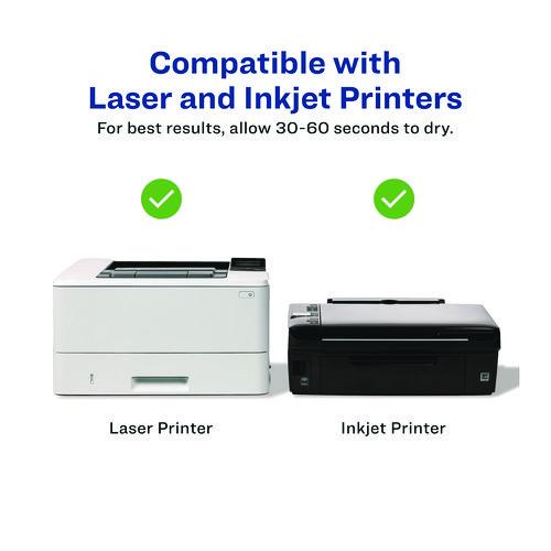 Image of Avery® 06526 Glossy White Easy Peel Mailing Labels W/ Sure Feed Technology, Laser Printers, 1 X 2.63, White, 30/sheet, 25 Sheets/pack