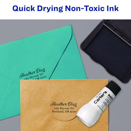 Image of Carter's® 21082 Pre-Inked Felt Stamp Pad, 6.25" x 3.25", Black