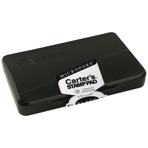 Image of Carter's® 21281 Pre-Inked Micropore Stamp Pad, 4.25" x 2.75", Black