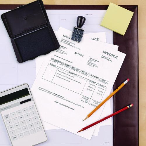 Image of Carter's® 21381 Pre-Inked Foam Stamp Pad, 4.25" x 2.75", Black