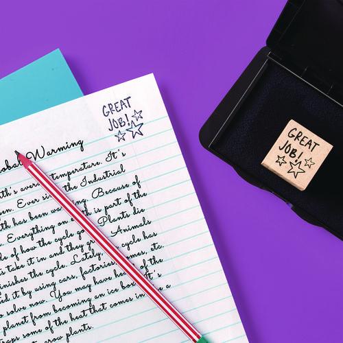 Image of Carter's® 21381 Pre-Inked Foam Stamp Pad, 4.25" x 2.75", Black