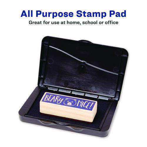 Image of Carter's® 21381 Pre-Inked Foam Stamp Pad, 4.25" x 2.75", Black