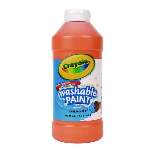 Image of Crayola® 54-2016-036 Washable Paint, Orange, 16 Oz Bottle