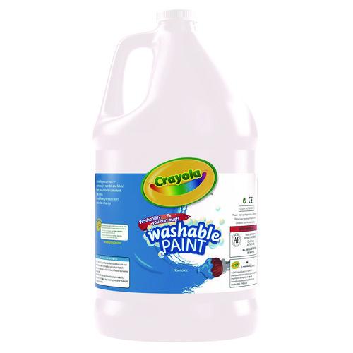 Image of Crayola® 542128053 Washable Paint, White, 1 Gal Bottle