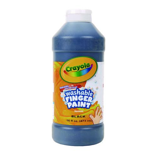 Image of Crayola® 55-1316-051 Washable Fingerpaint, Black, 16 Oz Bottle