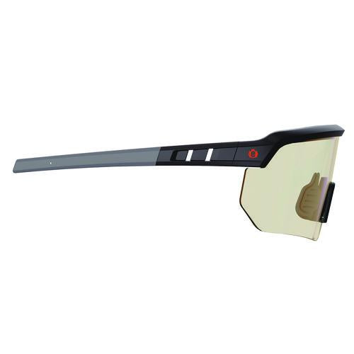 Image of ergodyne® 55004 Skullerz AEGIR Anti-Scratch Enhanced Anti-Fog Safety Glasses, Matte Black Half Frame, Clear Single I/O Lens