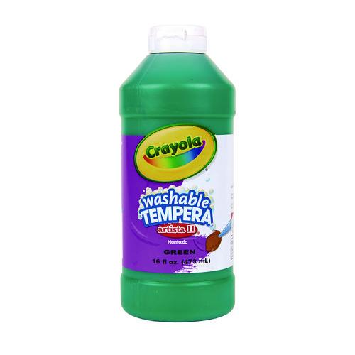 Image of Crayola® 543115044 Artista Ii Washable Tempera Paint, Green, 16 Oz Bottle
