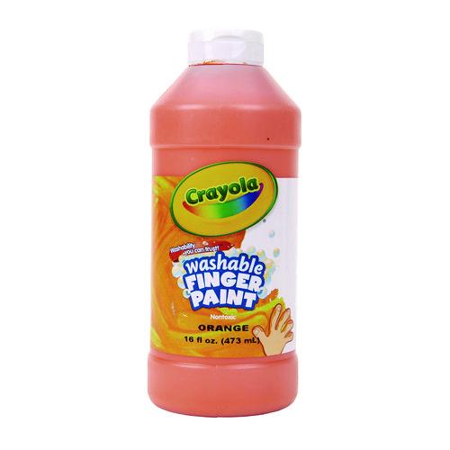 Image of Crayola® 55-1316-036 Washable Fingerpaint, Orange, 16 Oz Bottle