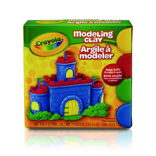 Image of Crayola® 570300 Modeling Clay Assortment, 4 oz of Each Color Blue/Green/Red/Yellow, 1 lb