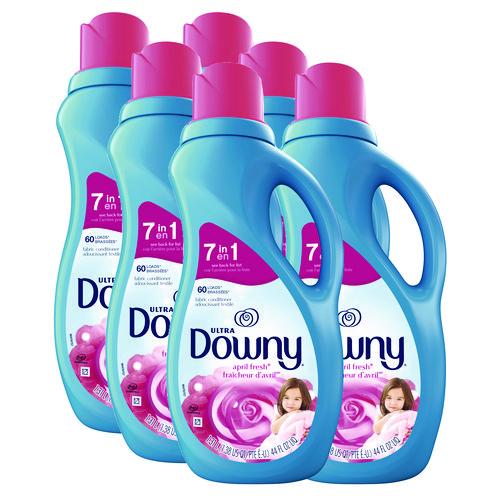 Image of Downy® 80743434 Liquid Fabric Softener, April Fresh, 44 oz Bottle, 6/Carton