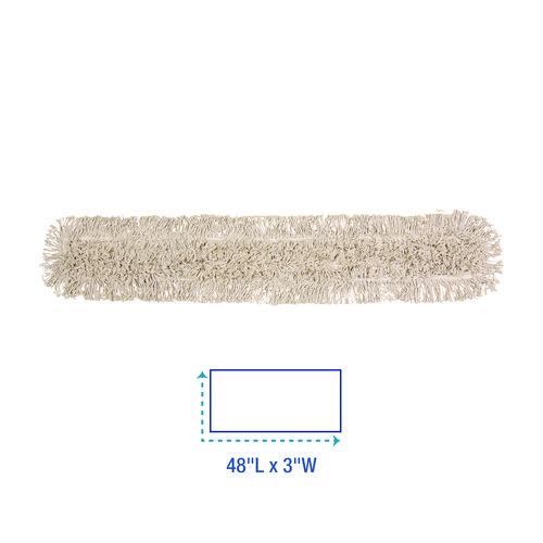 Image of Boardwalk® BWK1048 Industrial Dust Mop Head, Cotton, 48 x 3, White