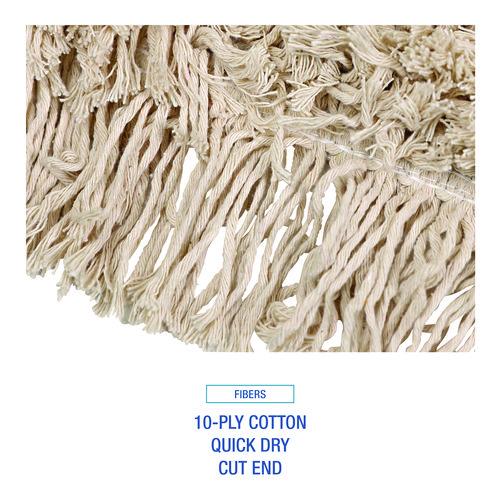 Image of Boardwalk® BWK1048 Industrial Dust Mop Head, Cotton, 48 x 3, White