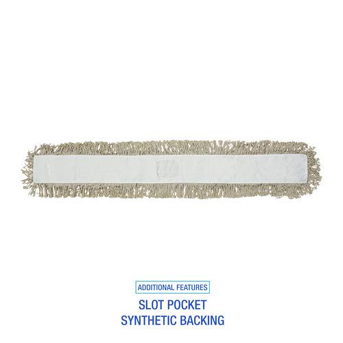 Image of Boardwalk® BWK1048 Industrial Dust Mop Head, Cotton, 48 x 3, White