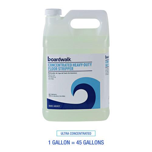 Image of Boardwalk® 110600-41ESSN Concentrated Heavy-Duty Floor Stripper, Unscented, 1 gal Bottle, 4/Carton