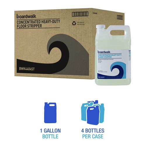 Image of Boardwalk® 110600-41ESSN Concentrated Heavy-Duty Floor Stripper, Unscented, 1 gal Bottle, 4/Carton