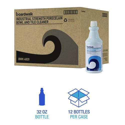 Image of Boardwalk® 032500-12ESSN Industrial Strength RTU Porcelain Bowl and Tile Cleaner, Floral Scent, 32 oz Bottle, 12/Carton