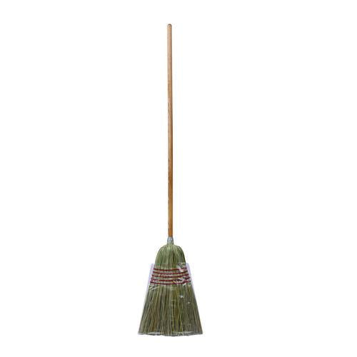 Image of Boardwalk® BWKBR10004 Corn/fiber Brooms, Corn/yucca Bristles, 53.5" Overall Length, Natural, 6/carton
