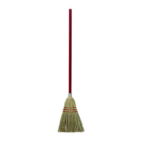Image of BoardwalkÂ® Corn/fiber Brooms, Corn/synthetic Fiber Bristles, 36" Overall Length, Gray/natural, 12/carton