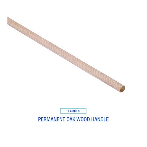 Image of BoardwalkÂ® Cotton Deck Mop, #16 White Cotton Head, 50" Wood Handle, 12/Carton