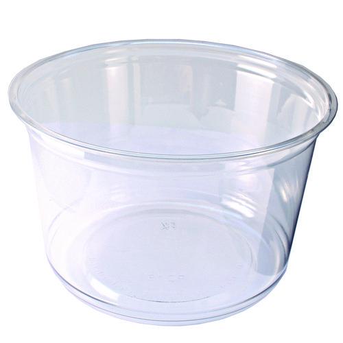 Image of Fabri-Kal® 000000000009501034 Recycleware Round Deli Container, 16 oz, 4.6" Diameter x 3" h, Clear, Plastic, 500/Carton