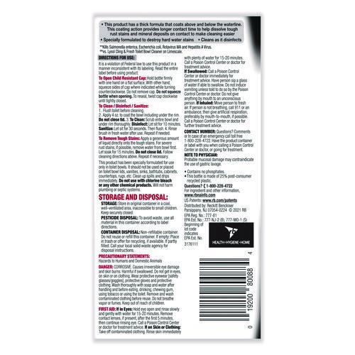 Image of LYSOL® Brand 19200-98013 Disinfectant Toilet Bowl Cleaner w/Lime/Rust Remover, Atlantic Fresh, 24 oz, 9/Carton