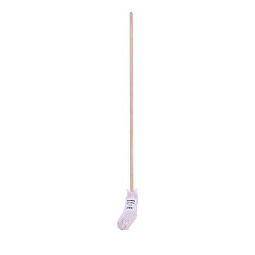 Image of BoardwalkÂ® Cotton Deck Mop, #16 White Cotton Head, 50" Wood Handle, 12/Carton